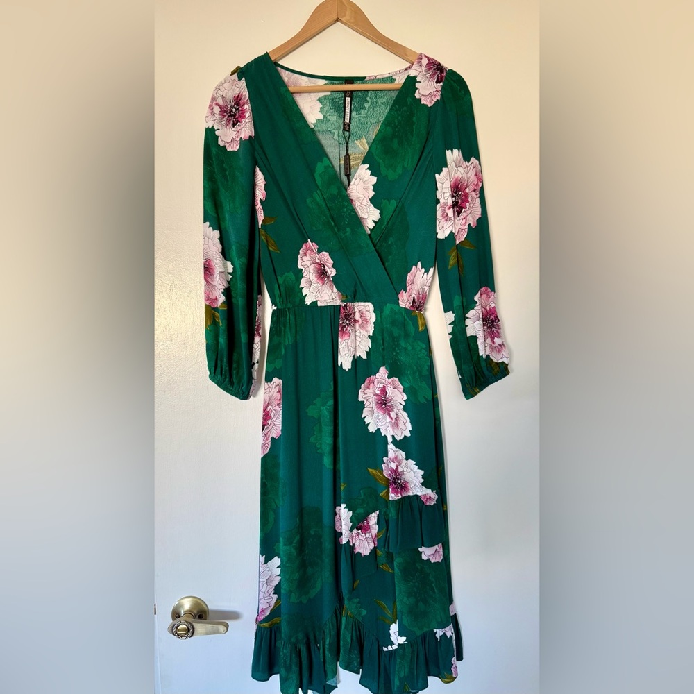 Anthropologie Plenty by Tracy Reese Aleah Floral Wrap Midi XS